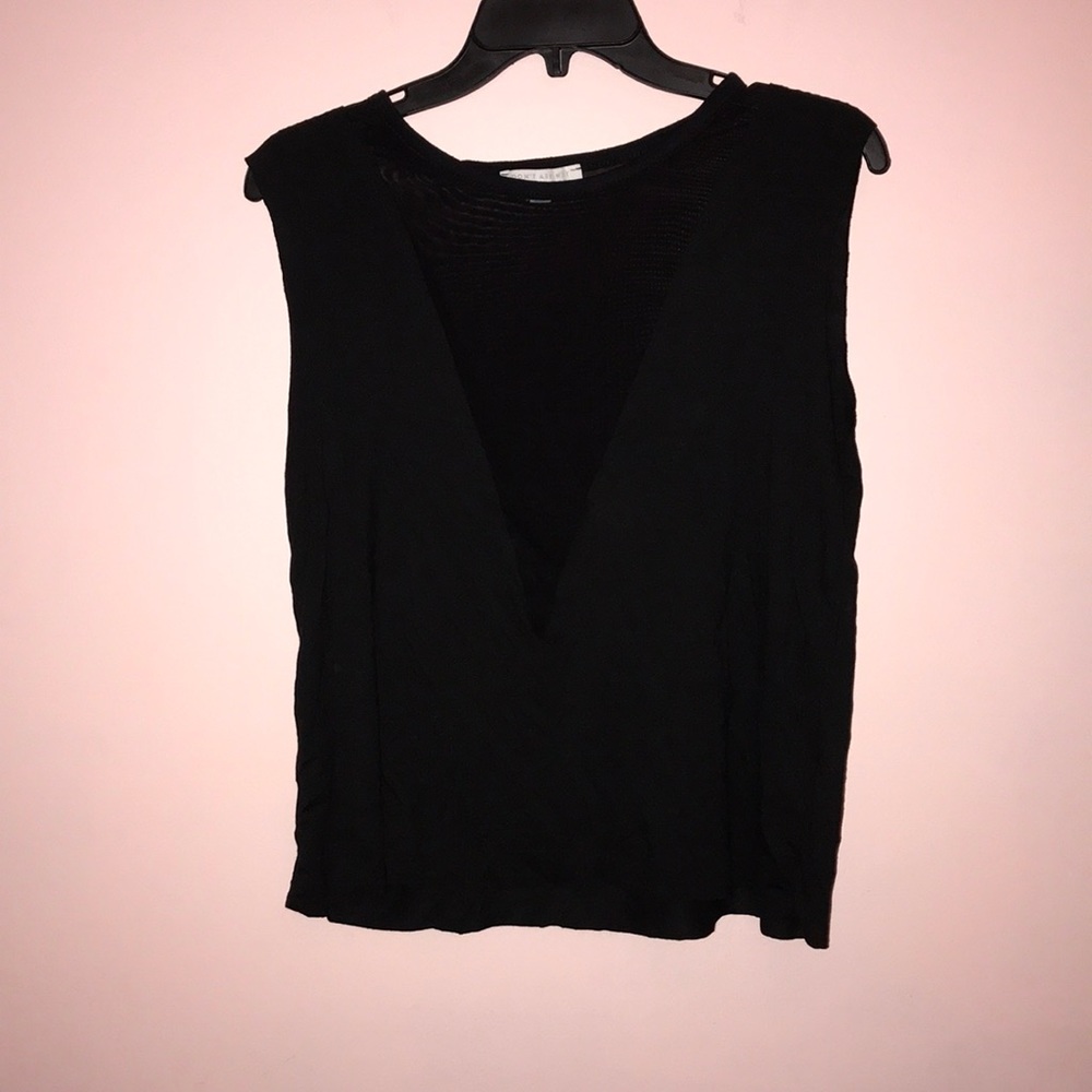 Black mesh top